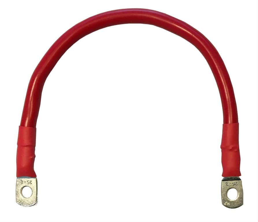 Adaptador de cable de batería rojo 16 mm² 30 cm M8-M10