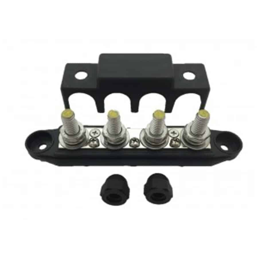 DC-Verteilerschiene schwarz 4x M10 + 3x M4