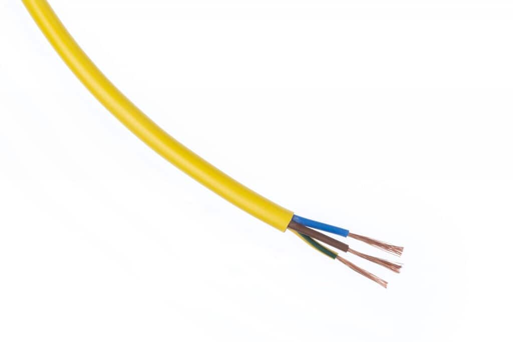 Ronde PU kabel H05/7BQ-F geel 3x2