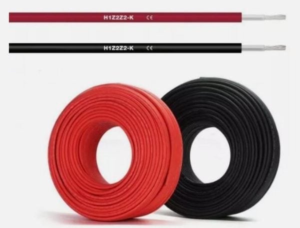 Kabel solarny czerwony 6mm² rolka 25 metrów