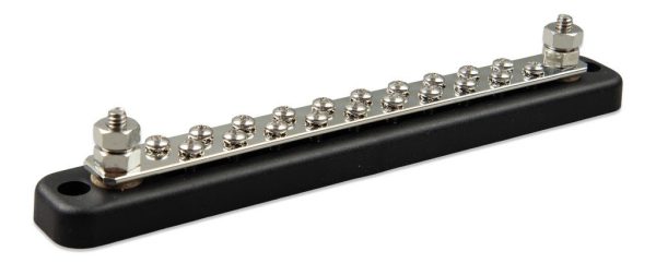 DC distribution rail 150A 2P with 20 screws including ABS cover
