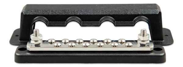 DC Verdeelrail 250A 2P met 12 schroeven inclusief ABS kap