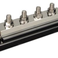 Carril de distribución CC 600 A 4 x M10 con cubierta ABS