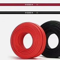 Cable solar negro 6mm² rollo de 100 metros