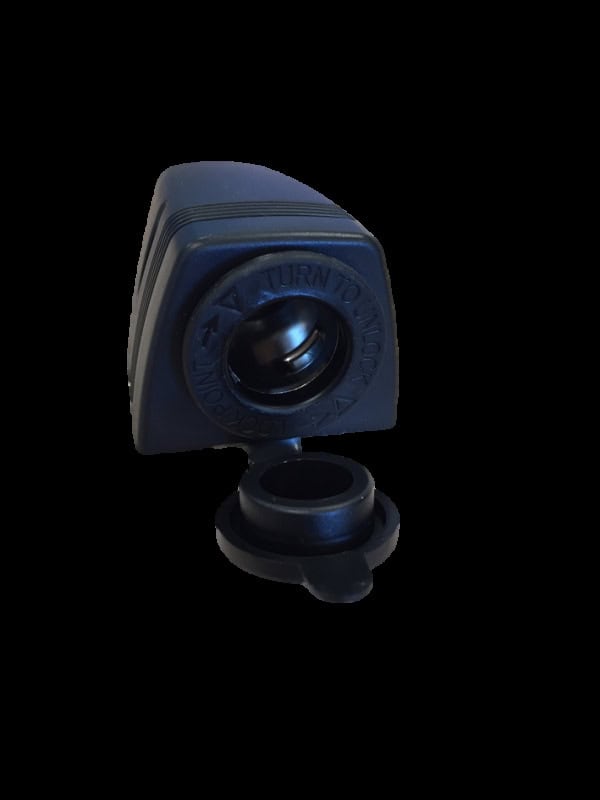 Cigarette lighter socket 12/24V with surface mounting