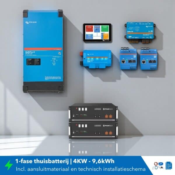 Conjunto de batería doméstica monofásica de 4KW y 9