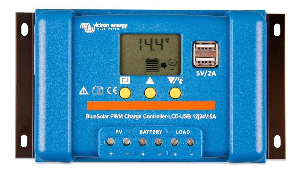 Victron BlueSolar PWM 12/24V-5A LCD et USB