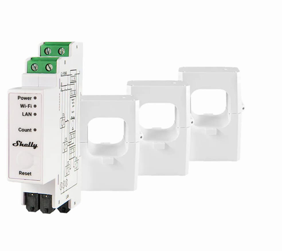 Medidor de energía Shelly Pro 3EM 400A