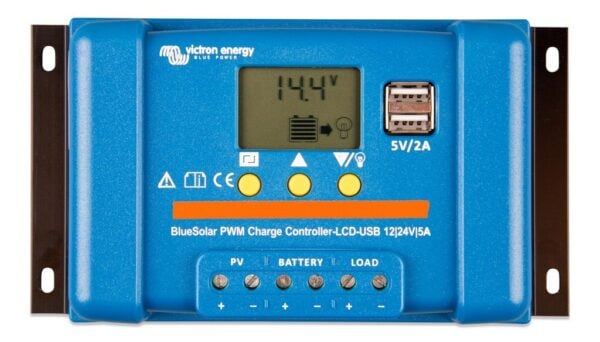 Victron BlueSolar PWM 12/24 V-5 A LCD y USB
